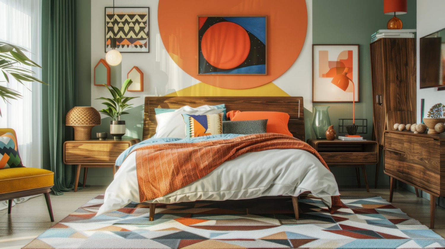 kolory dodatki mid century